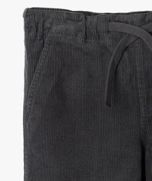 Pantalon chino en velours à taille élastiquée garçon vue2 - GEMO (ENFANT) - GEMO