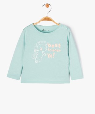 Tee-shirt à manches longues à message bébé fille vue1 - 1E PRIX BY GEMO - GEMO