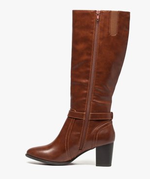 Bottes femme à talon forme cavalière avec bride à boucle vue3 - GEMO(URBAIN) - GEMO