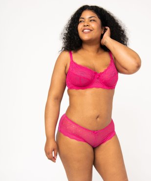 Soutien-gorge emboitant grande taille à armatures en dentelle vue3 - GEMO(HOMWR FEM) - GEMO