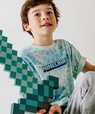 Tee-shirt manches courtes imprimé garçon - Minecraft vue6 - MINECRAFT - GEMO