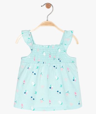 Débardeur bébé fille à smocks et volants - Lulu Castagnette vue1 - LULUCASTAGNETTE - GEMO