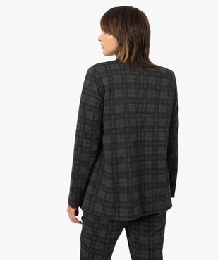 Veste femme à carreaux et col tailleur vue3 - GEMO(FEMME PAP) - GEMO