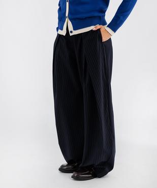 Pantalon wide leg de costume femme vue1 - GEMO(FEMME PAP) - GEMO
