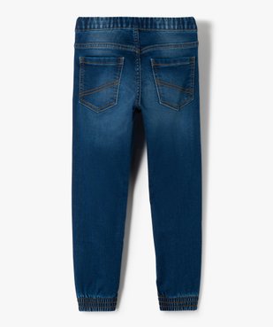 Pantalon garçon en denim avec ceinture et bas élastiqués vue4 - GEMO (ENFANT) - GEMO