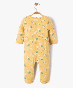 Pyjama bébé à motifs fruits exotiques fermeture pont dos vue3 - GEMO(BB COUCHE) - GEMO