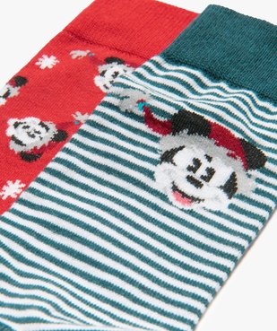 Chaussettes de Noël homme imprimées Mickey - Disney (lot de 2) vue2 - DISNEY DTR - GEMO