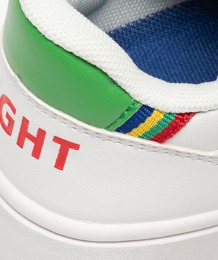 Baskets garçon colorées à lacets et scratch - Benetton vue6 - BENETTON - GEMO