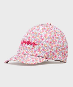 Casquette à motifs fleuris et message brodé bébé fille vue1 - GEMO 4G BEBE - GEMO