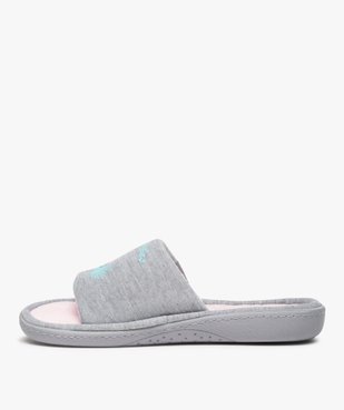 Chaussons femme mules ouvertes en jersey - Isotoner vue3 - ISOTONER - GEMO