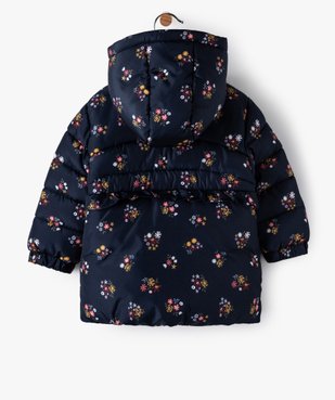 Blouson bébé fille à capuche avec motifs fleuris vue4 - GEMO(BEBE DEBT) - GEMO