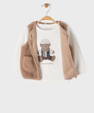 Ensemble 2 pièces tee-shirt + gilet bébé garçon - LuluCastagnette vue2 - LULUCASTAGNETTE - GEMO