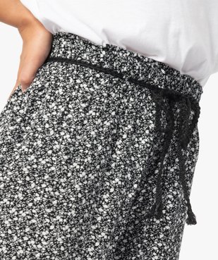 Pantalon femme ample et fluide à motifs vue2 - GEMO(FEMME PAP) - GEMO