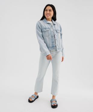 Veste en jean classique femme vue4 - GEMO 4G FEMME - GEMO