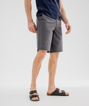 Bermuda chino coupe regular en coton stretch homme vue1 - GEMO (HOMME) - GEMO