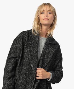 Manteau femme mi-long à double boutonnage vue5 - GEMO(FEMME PAP) - GEMO