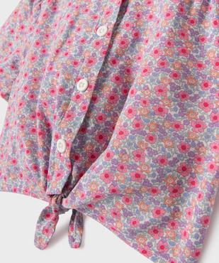 Blouse courte à manches courtes en viscose fleurie bébé fille vue1 - GEMO 4G BEBE - GEMO