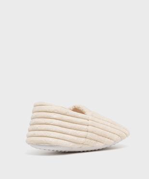 Chaussons enveloppants dessus velours brodé femme vue5 - GEMO(HOMWR FEM) - GEMO