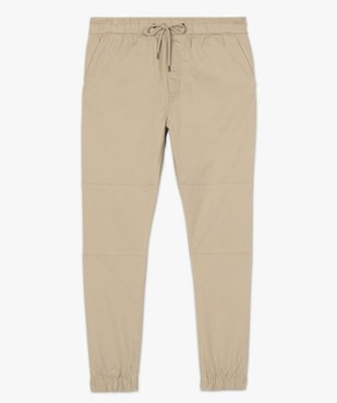 Pantalon homme en toile avec taille et bas élastiqué vue4 - GEMO (HOMME) - GEMO