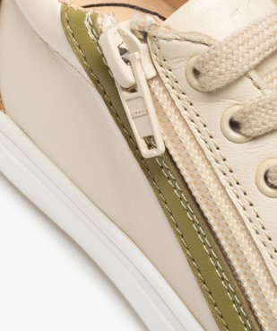 Baskets garçon en cuir fermeture à lacets et zip – NA! vue6 - NA! - GEMO
