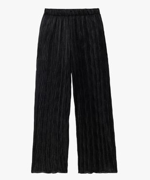 Pantalon large en maille gaufrée scintillante femme vue4 - GEMO(FEMME PAP) - GEMO