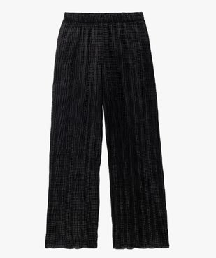 Pantalon large en maille gaufrée scintillante femme vue4 - GEMO(FEMME PAP) - GEMO