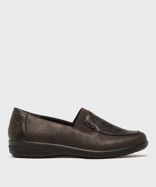 Mocassins confort à talon compensé et imprimé léopard femme - g'flex vue1 - G'FLEX - GEMO