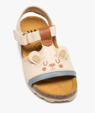 Sandales bébé garçon dessus cuir motif ourson – NA! vue5 - NA! - GEMO
