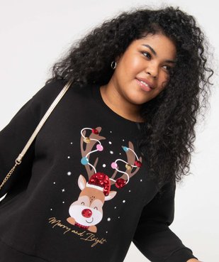 Sweat femme grande taille à à motif spécial Noël vue2 - GEMO (G TAILLE) - GEMO