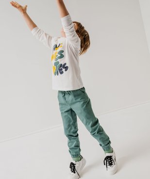 Pantalon jogger en toile garçon vue1 - GEMO (ENFANT) - GEMO