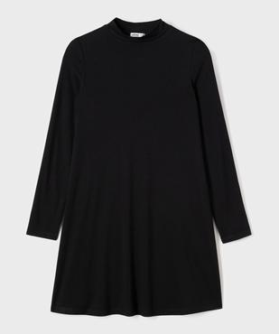 Robe tee-shirt évasée à col montant fille vue1 - GEMO (JUNIOR) - GEMO