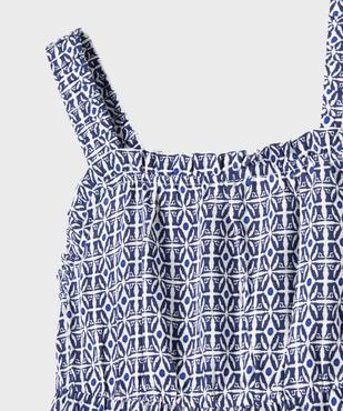 Robe imprimée à bretelles avec volants fille vue2 - GEMO 4G FILLE - GEMO