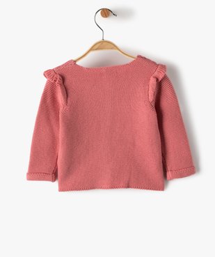 Gilet bébé fille avec volants sur les épaules vue3 - GEMO(BB COUCHE) - GEMO