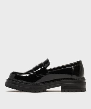 Mocassins chunky à semelle crantée et tige vernie femme - Follow Me vue3 - FOLLOW ME - GEMO