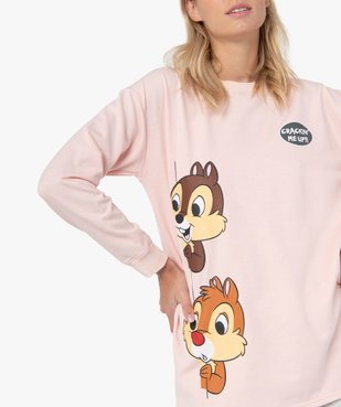Pyjama femme bicolore avec motif Disney vue2 - DISNEY DTR - GEMO