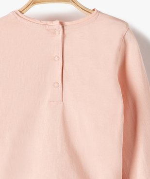 Tee-shirt bébé fille à manches longues avec motif licorne vue3 - GEMO 4G BEBE - GEMO