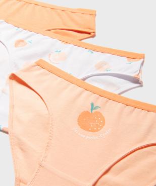 Culottes en coton stretch à motifs fruits fille (lot de 3) vue2 - GEMO 4G FILLE - GEMO