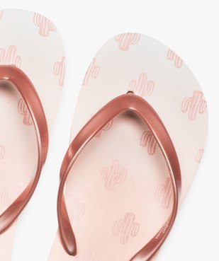 Tongs femme à semelle imprimée cactus vue3 - Nikesneakers (PLAGE) - Nikesneakers