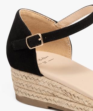 Chaussures en suédine à talon compensé en corde femme vue6 - VALENTINA BALDA - GEMO