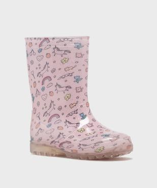 Bottes de pluie imprimées et pailletées fille - Lovely Wings vue2 - LOVELY WINGS - GEMO