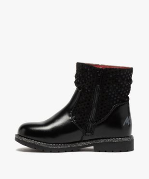 Boots fille à semelle crantée et finitions pailletées - Minnie vue4 - MINNIE - GEMO
