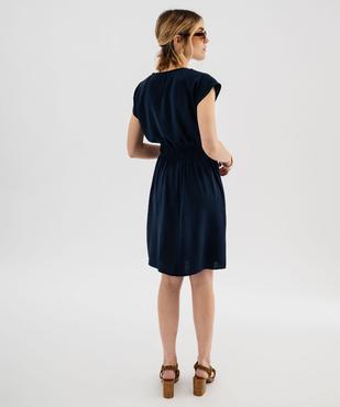 Robe manches courtes avec boutons sur l’avant femme vue3 - GEMO(FEMME PAP) - GEMO