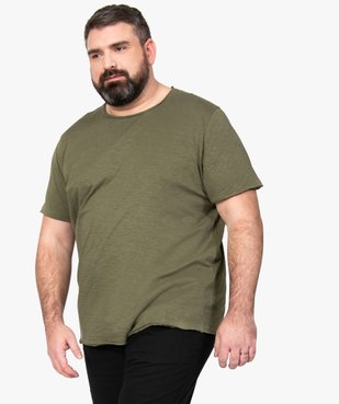 Tee-shirt homme grande taille à manches courtes et col roulotté vue1 - GEMO (HOMME) - GEMO