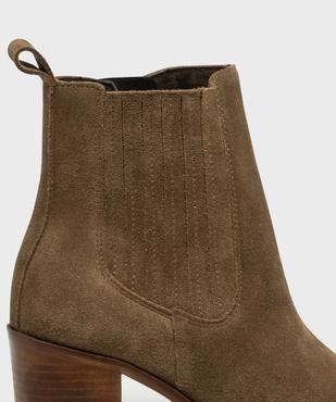 Boots à talon dessus cuir suédé femme - Tanéo vue6 - TANEO - GEMO