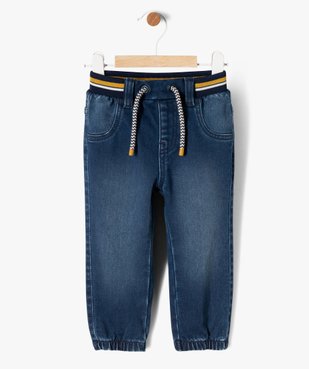 Jean baggy avec taille élastique bébé garçon vue1 - GEMO 4G BEBE - GEMO