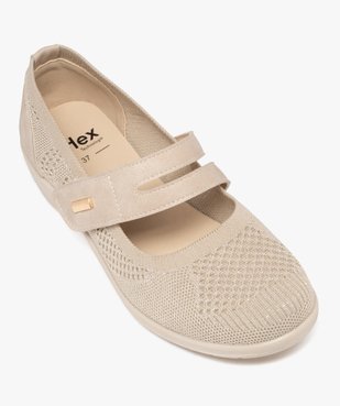 Ballerines confort en mesh fermeture scratch femme vue5 - G'FLEX GEMO FOR GOOD - GEMO