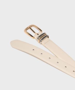 Ceinture lisse à boucle métal brillante femme vue2 - GEMO (ACCESS) - GEMO