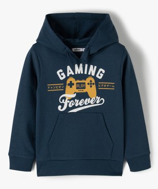 Sweat garçon à capuche avec inscription vue1 - GEMO (ENFANT) - GEMO
