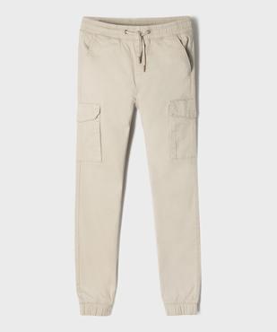 Pantalon en toile coupe jogger slim garçon vue4 - GEMO 4G GARCON - GEMO
