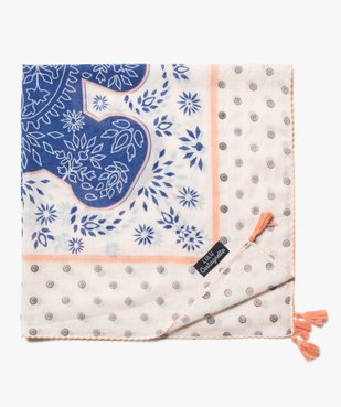 Foulard fille imprimé avec pompons - LuluCastagnette vue2 - LULUCASTAGNETTE - GEMO